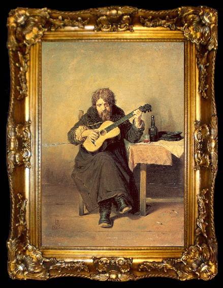 framed  Perov, Vasily The Bachelor Guitarist, ta009-2
